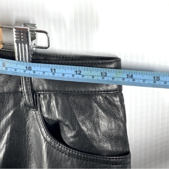 Wilfred Women's Black Leather straight leg Jeans - Picture 4 of 8